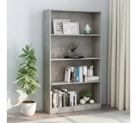 4 Tier Bookshelf Standing Shelf Storage Rack Book Cabinet Engineered Wood vidaXL