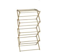 4 Tier Classic Bamboo Wooden Vintage Traditional Folding Clothes Airer Horse