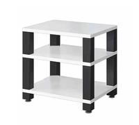4-Tier Corner TV Stand Stylish White Media Cabinet Space-Saving Audio Video Storage Perfect for Home Theater & Living Room Ample Storage for Small Spaces