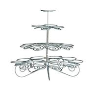 Premier Housewares 4 Tier Cupcake Stand - Silver