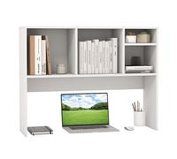 4 Tier Desk Shelf Organizer Open Bookshelf for Office & Study Modern Table Storage Rack 94x25x73 cm (White) Maximize Space & Declutter
