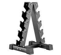 4-Tier Dumbbell Rack Stand, A-Frame Metal Weight Rack with Handle - Space-Saving Strength Training Dumbbell Storage for Home Gym (Black 4 Tier)