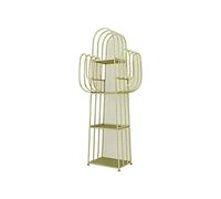 4-Tier Freestanding Bookcase with Hooks, Metal Hollow-Out Storage Organizer for Living Room, Bedroom, Display Shelf, Stylish Home Decor, Space-Saving Solution