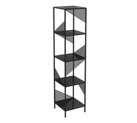 4-Tier Geometric Bookshelf Freestanding Storage Rack with Open Cubes for Home Office Living Room & Study - Easy to Assemble, Modern White Design