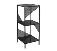 4-Tier Geometric Bookshelf Freestanding Storage Rack with Open Cubes for Home Office Living Room & Study - Easy to Assemble, Modern White Design