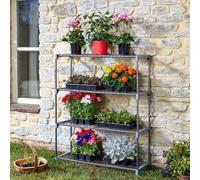 4 Tier Greenhouse Shelving House Shed Shelf Garden Storage 100 x 90 x 30cm