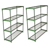 4 Tier Greenhouse Staging Plant Stand Greenhouse Racking Shelving Unit for Garden Shed Garage Pack of 2