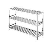 4-Tier Heavy Stainless Steel Kitchen Storage Shelves, Adjustable Floor-Standing Rack for Home, Restaurant & Warehouse, 47.2"x23.6"x47.2" - Durable nization Solution
