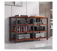 4-Tier HiFi Audio Rack - Home Entertainment Corner Stand for TV Stereo Turntable Amplifier Game Console & Speakers - Media Storage Tower for Optimal Sound Quality