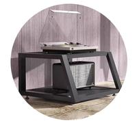 4-Tier HiFi o Rack, MDF AV Stand with Shock-Absing Feet, Ma Sto Shelf, Black TV Cabinet, Size: 60x52x60 cm, Perfect for Home Theater Setup