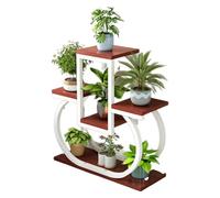 4-Tier Indoor Plant Stand - Tall Curved Iron Flower Pot Rack with Multi-Layer Shelves for Home, Garden, Patio & Office - Stylish Metal Organizer for Plants & Succulents