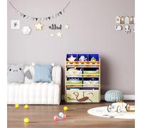 4 Tier Kids Storage Units with 8 Fabric Bins Children's Toy Organizer