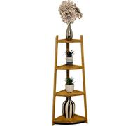 4 Tier Ladder Corner Bookcase Shelving Rack Displa Organiser Storage Unit Retro