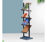 4-Tier Magazine Rack - Floor Standing Brochure Holder, Beveled Display Stand with Non-Slip Base, Multipurpose Literature Organizer for Office & Waiting Room (Color: St)