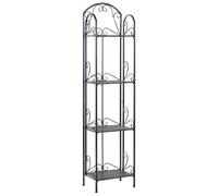 4 Tier Metal Bathroom Shelves Black VALDIVIA