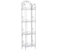4 Tier Metal Bathroom Shelves White VALDIVIA