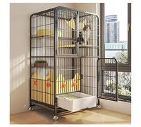 4-Tier Metal Wire Cat Enclosure with Hammock, Large Crate for Multiple Pets, Durable and Spacious Habitat