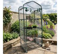4 Tier Mini Outdoor Greenhouse with PVC Cover
