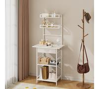 4-Tier Open Shelves Dressing Table with Drawer