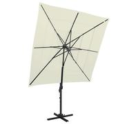 4-Tier Parasol with Aluminium Pole Outdoor Umbrella Sunshade Canopy vidaXL