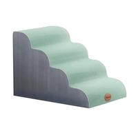 4-Tier Pet Ramp with Non-Slip Surface, High Resilience Sponge Steps, Ideal for Older Dogs and Small Pets