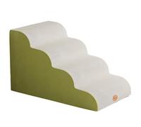 4-Tier Pet Ramp with Non-Slip Surface, High Resilience Sponge Steps, Ideal for Older Dogs and Small Pets