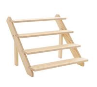4 Tier Pine Wood Desktop Display Stand, 39Cm W X 32Cm D X 40Cm H