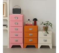 4-Tier Plastic Nightstand with Drawers - Versatile Storage Organizer & File Cabinet for Bedroom or Living Room - Stylish Side Table Furniture Solution
