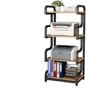 4 Tier Printer Stand with Utility Cart with Metal Frame Movable Storage Cartfor Media Player Scanner Files Books Microwave Oven in Kitchen Living Room Home Office