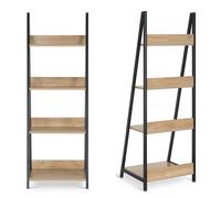 4 Tier Rack Book Shelf Shelves Display Storage Ladder Unit Tall Home office Use