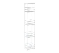 Premier Housewares 4 Tiers Rectangle Storage Caddy, Grey