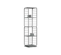 4-Tier Rotating Bookshelf, Dove Grey