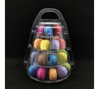 4 Tier Round Macaron Tower Stand Clear PVC Display