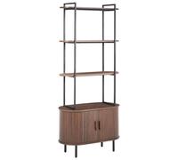 4 Tier Shelving Unit BRADLEY 180 cm Dark Brown