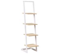 4 Tier Shelving Unit JOPLIN 143 cm White