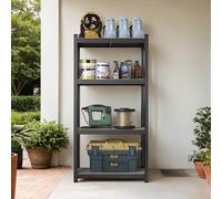 4-Tier Shelving Unit, Steel Shelving Unit for Storage, for Garage, Greige + Black / 1