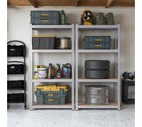 4-Tier Shelving Unit, Steel Shelving Unit for Storage, for Garage, Silver / 2