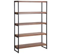 Beliani 4 Tier Bookcase Tifton Dark Brown, Brown