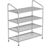 4-Tier Shoe Cabinet & Metal Storage Rack - Stylish Organizer for 12-15 Pairs of Shoes, Perfect for Entryway, Living Room, Hallway, or Cloakroom Storage Solutions