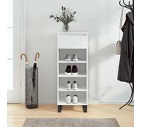 4-Tier Shoe Cabinet with Drawer & Open Shelves Free Standing Entryway nizer Metal Legs Storage Rack for Hallway & Closet - 40x36x105 cm