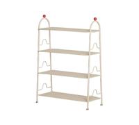 4-Tier Shoe Rack - Stylish Freestanding with Anti-Slip Feet - Space-Saving Shoe Storage for Entryway & Living Room - Cute & Functional Shoe Shelf Solution