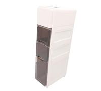 4-Tier Slim Plastic Storage Cabinet - Space-Saving Kitchen nizer with Drawers for Rice & Ingredients - Tidy Home Storage Solution for Efficient nization