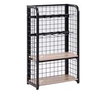 4-Tier Snack Display Rack with Hanging Hook, Freestanding Commercial Retail Stand for Candy, Biscuits, Chocolate, Jam, Chewing Gum, Chips, Ideal for Drugstores, Kitchen, Pharmacy, Office, Home Use