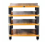 4 Tier Solid Wood Audio Rack for HiFi Systems Space Saving AV Cabinet for Speakers & Amplifiers Stylish Home Entertainment Fur & Elegant Design
