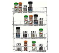(4 Tier) Spice Rack Wall Mounted Chrome Plated with Fixings
