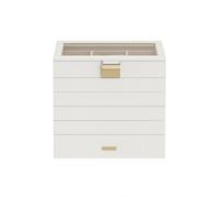 4-Tier Stackable Jewellery Trays, Cloud White / 6-Tier