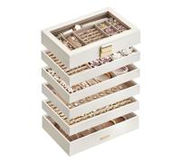4-Tier Stackable Jewellery Trays, Cloud White / 6-Tier