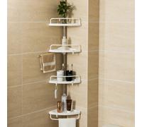 4 Tier Telescopic Bathroom Corner Shelf Shower Caddy Storage Rack