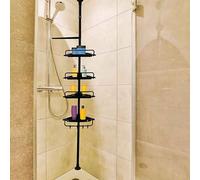 4 Tier Telescopic Bathroom Wall Corner Shelf Rack 1 Count , Shower Caddy Storage Organizer