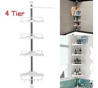 4 Tier Telescopic Bathroom Wall Corner Shelf Rack Shower Caddy Storage Organizer
